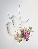 Dekorácie - Biely vtáčik - darček pre svadobných hostí - 14729606_