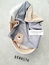 Detský textil - Deka Stone s chlpatym mackom a barančekom70x90cm - 14733044_