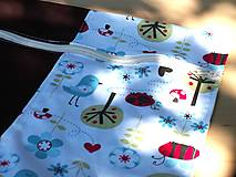 Detské doplnky - Nepremokavé vrecko na plienky/plavky "Vtáčiky" (6 - 8 plienok) - 14732189_