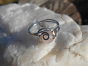 Prstene - ring with rosa-prsteň ruženín-chirurg.oceľ - 14731732_