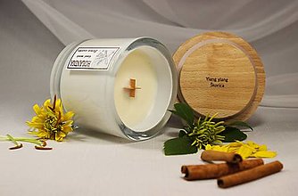Sviečky - Sójová sviečka - Ylang Ylang + Škorica - 14731443_