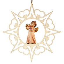 Dekorácie - Srdcová hviezda s anjelom a bábikou - 14734592_