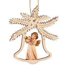 Dekorácie - Zvonček s anjelom a bábikou - 14734601_