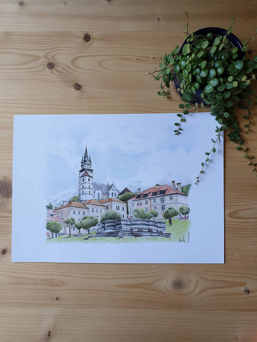 Kresba mesta Kremnica
