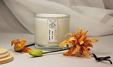 Sviečky - Sójová sviečka - Orchidea s vanilkou + Litsea cubeba - 14734225_