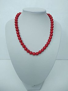 Náhrdelníky - "Koralový" náhrdelník červený - 14735983_