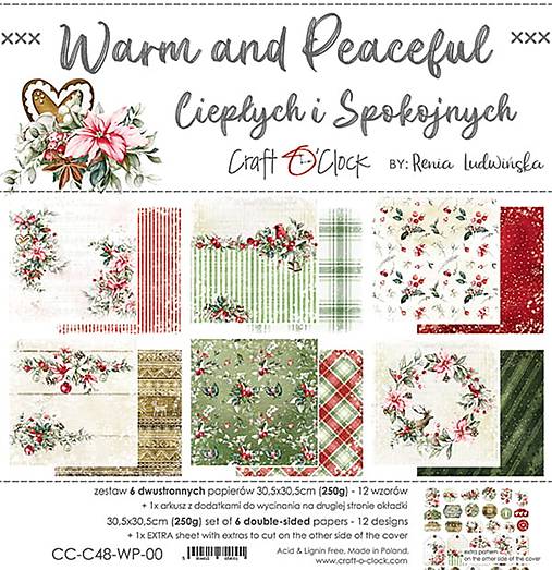  - Scrapbook papier Warm and Peaceful  12 x 12 - 14737630_