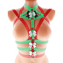 Spodná bielizeň - women body harness, postroj bielzň otvorená podprsenka pastel gothic postroj body harness lingerie q7 - 14737709_