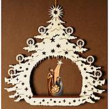 Dekorácie - Vianočný stromček so Svätou rodinou a kométou - 14736930_