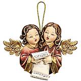 Dekorácie - Pár anjelov nástenná dekorácia - 14737038_