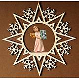 Dekorácie - Krištáľová hviezda s anjelom a darčekom - 14737130_