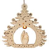 Dekorácie - Vianočný stromček s Rodinným požehnaním a svetlom - 14737156_