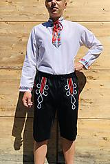Pánske oblečenie - Pánske folklórne kraťasy v čiernom - 14736407_
