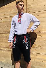 Pánske oblečenie - Pánske folklórne kraťasy v čiernom - 14736410_
