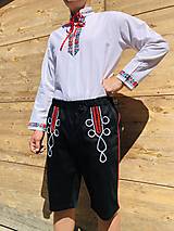 Pánske oblečenie - Pánske folklórne kraťasy v čiernom  - 14736419_