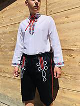 Pánske oblečenie - Pánske folklórne kraťasy v čiernom  - 14736421_