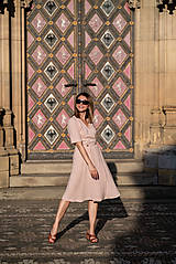 Šaty - Mušelínové šaty svetlo ružové - 14739054_
