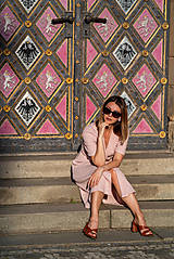 Šaty - Mušelínové šaty svetlo ružové - 14739055_