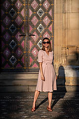 Šaty - Mušelínové šaty svetlo ružové - 14739057_
