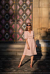 Šaty - Mušelínové šaty svetlo ružové - 14739058_