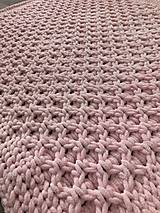 Detský textil - Deka 100x80cm z Alize Puffy Fine - lososovo ružová - 14736326_