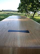 Nábytok - Unikátny dubový stôl s lavicami - 14738752_