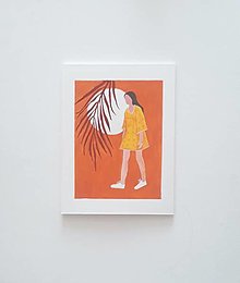 Obrazy - Slnečné dievča, akryl, 18 x 24 cm - 14739603_