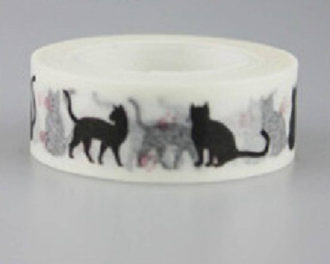WP101 Washi páska mačičky 1,5 cm