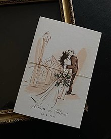 Grafika - PERSONALIZOVANÝ svadobný portrét/ oznámenie - 14739336_