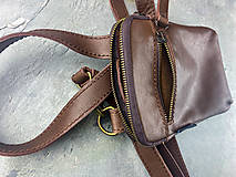 Pánske tašky - Pánska kožená crossbody taška léta II. - hnedá - 14741076_