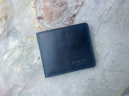 Kožená pánska peňaženka Rhea - čierna (Len na karty / čierny štítok tithana)
