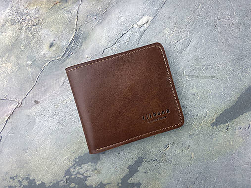 Kožená pánska peňaženka Rhea - hnedá