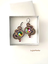 Náušnice - Brenda soutache náušnice  (Hnedá) - 14740932_