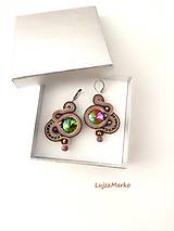 Náušnice - Brenda soutache náušnice  (Hnedá) - 14740933_