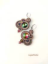 Náušnice - Brenda soutache náušnice  (Hnedá) - 14740936_