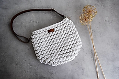 Kabelky - Pletená "chunky" kabelka - farby zeme - 14744376_