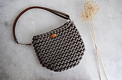 Kabelky - Pletená "chunky" kabelka - farby zeme - 14744381_