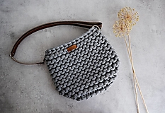 Kabelky - Pletená "chunky" kabelka - farby zeme - 14744385_