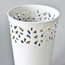Dekorácie - Porcelánová váza Kapky velká - 14744307_