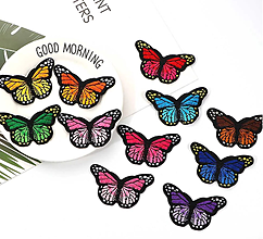 Papier - NZ106 Nažehľovačka textilná motýľ 7,6 x 4,2 cm - 14742273_
