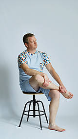 Pánske oblečenie - Pyžamo biobavlna s krátkym rukávom - 14742912_
