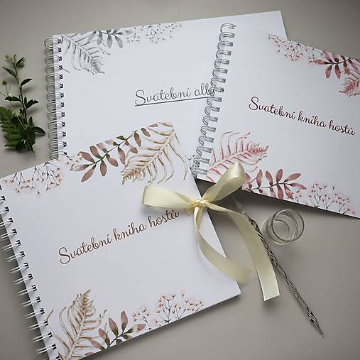 Papiernictvo - Vetvičky jesenné - kniha hostí a album - 14743956_