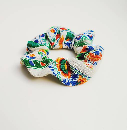 Detské doplnky - Detská scrunchie 'folk' - 14744603_