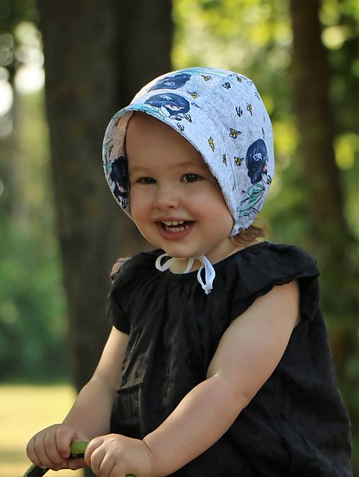 Letný detský čepiec modrovláska