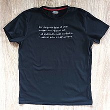 Pánske oblečenie - Ručně vyšívané pánské tričko vel. L - Lorem ipsum - 14747229_