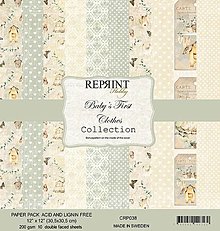 Papier - Scrapbook papier Babys First Clothes 12x12 - 14748984_