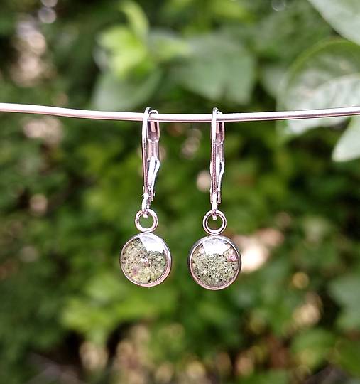 Náušnice - Visiace náušnice (CHO) Rubín v zoisite - 14749245_