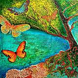 Obrazy - Poletujúce motýle (50x70) - 14748766_