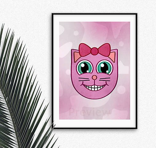 Grafika - Mačka poster (mačička) - 14749978_