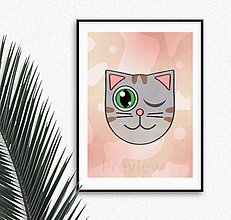 Grafika - Mačka poster (Murko žmurko) - 14749981_